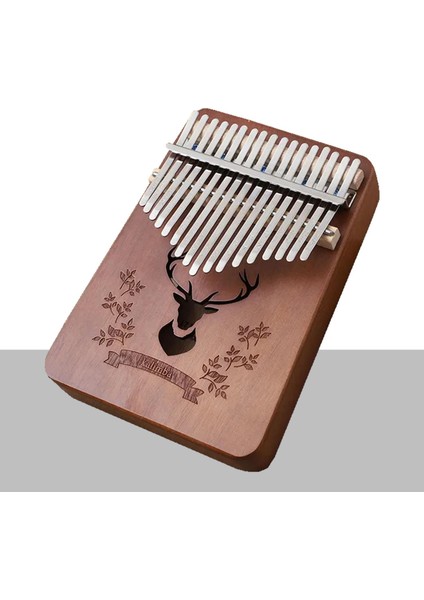 KLX-880 Hakiki Ağaç Kalimba Geyik Desenli Ahşap Full Set 17 Çelik Tuşlu modelleri