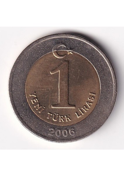 1 Yeni Türk Lirası (2006) Çil Eski Madeni Para modelleri