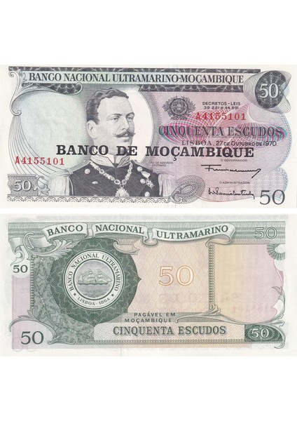 Mozambik, 50 Escudos (1970) Çil