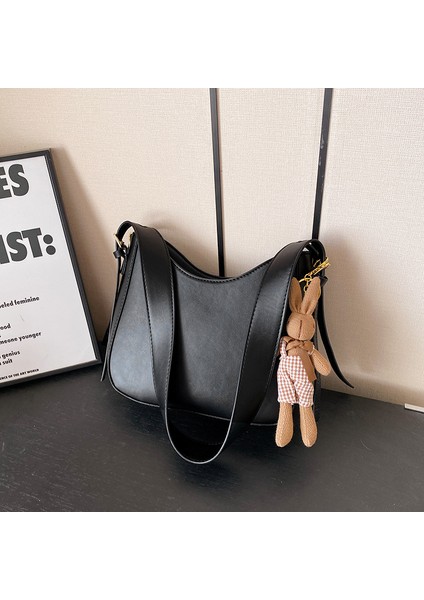 Kadınlar Için Popüler Çantalar 2024 Yeni Moda Doku Omuz Çantası Büyük Kapasiteli Retro Bayanlar Crossbody Çanta (Yurt Dışından)