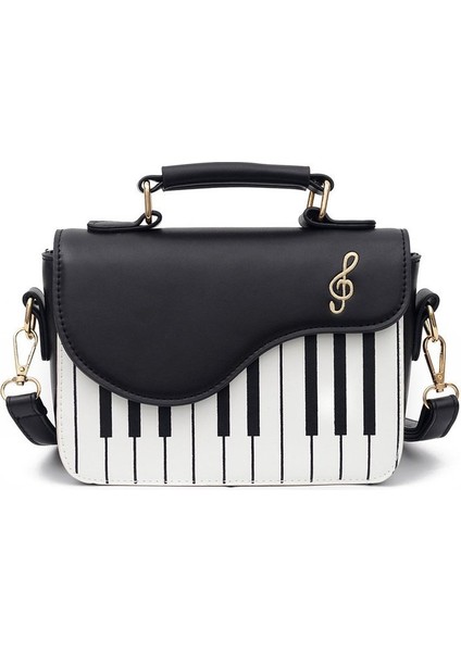 Çantalar KADIN2023 Piyano Kadın Çantası Moda Kore Tarzı Tek Omuz Crossbody Piyano Tuşu Küçük Kare Çanta Dış Ticaret Kadın Çantası (Yurt Dışından)