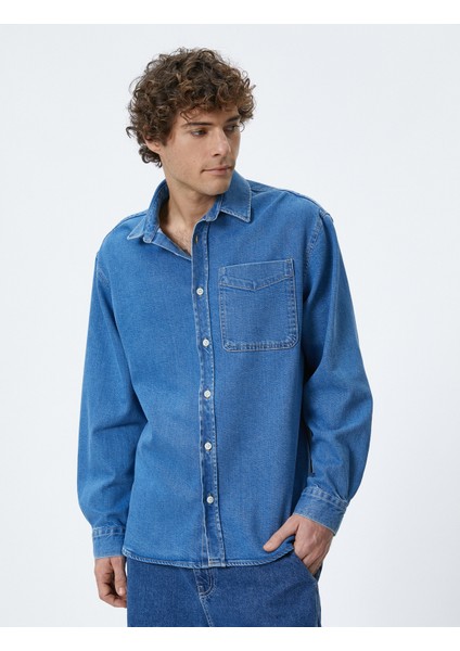 Kot Gömlek Ceket Oversize Cep Detaylı Düğmeli Klasik Yaka modelleri