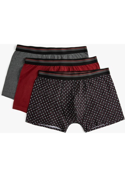 3'lü Boxer Seti Oyun Baskılı Çok Renkli