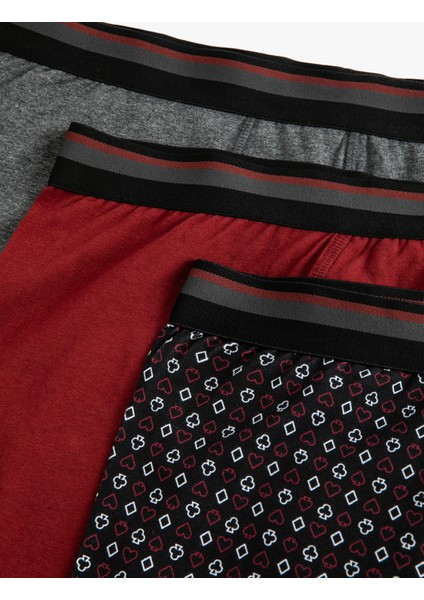 3'lü Boxer Seti Oyun Baskılı Çok Renkli modelleri