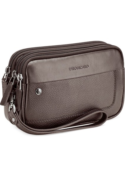 Erkek El Çantası 41242344 Roncato Pochette 3 Comp. Alaska Mogano