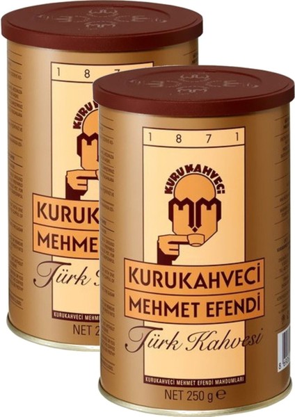 Kurukahveci Mehmet Efendi Türk Kahvesi 250 G Teneke Ambalaj x 2 Adet 8690627023401