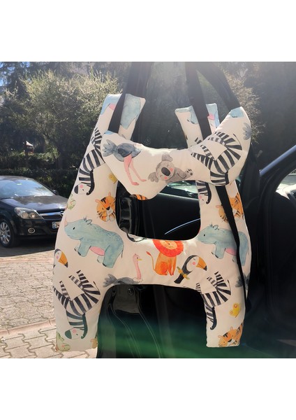 Yetişkinler ve Çocuklar Için Baş Destekli, H-Şekilli Seyahat Yastığı Seti - 2’li. - Whıte fırsatları