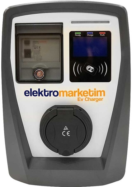 Elektromarketim 22KW 3 Faz 32A Tip 2 Soketli Elektrikli Araç Şarj Istasyonu