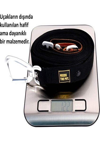 Köpek Tasması G230 Ayarlanabilir Uzunluk Hafif Toka Tasma Emniyet Kemeri Karabina 2.3m