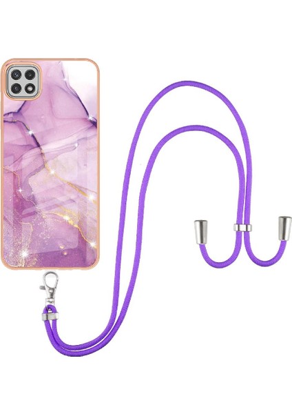 Samsung Galaxy A22 5g Crossbody Kordon Askısı Mermer Anti-Scratch Için Kılıf (Yurt Dışından) fırsatları