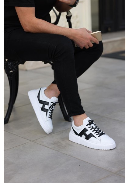 - Beyaz Deri Sneakers Erkek Ayakkabı modelleri