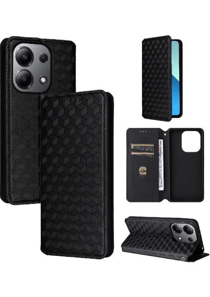 Xiaomi Redmi Için Not 13 4g Manyetik Kapatma Pu Deri Cüzdan Kart (Yurt Dışından)