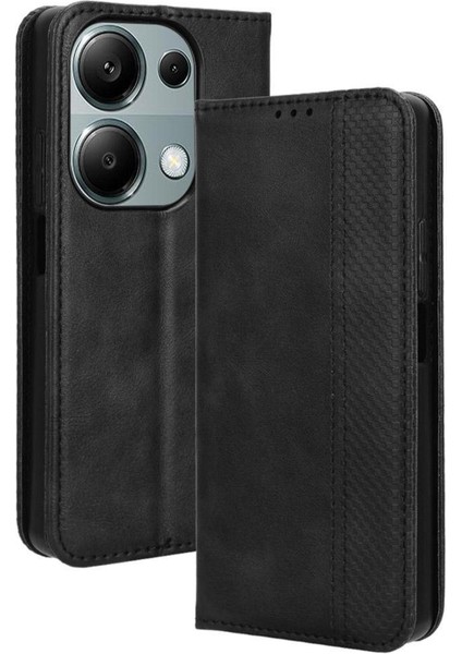 Xiaomi Redmi Not Için Kılıf 13 Pro 4g Cüzdan Manyetik Kapatma Pu Deri (Yurt Dışından)