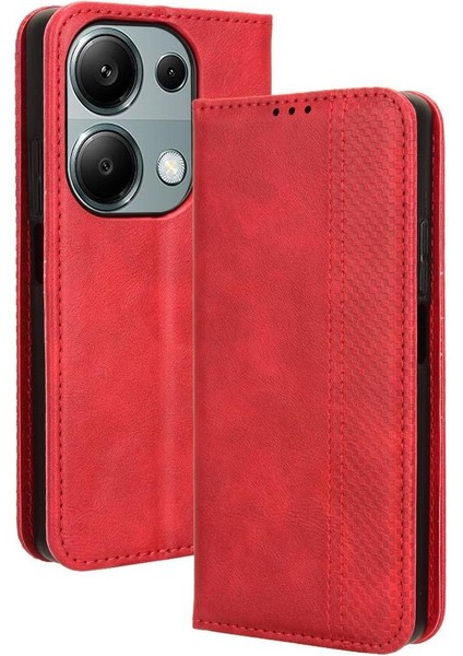 Xiaomi Redmi Not Için Kılıf 13 Pro 4g Cüzdan Manyetik Kapatma Pu Deri (Yurt Dışından)