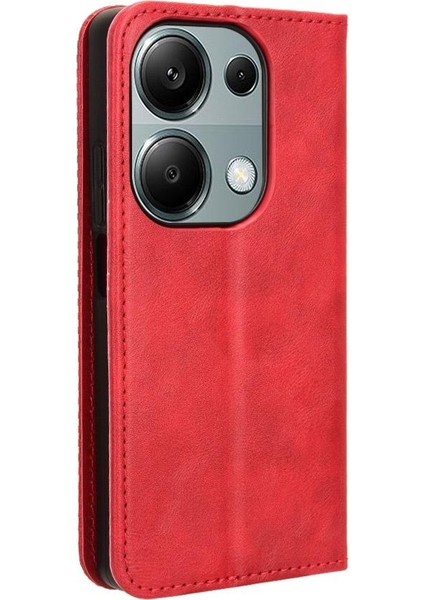 Xiaomi Redmi Not Için Kılıf 13 Pro 4g Cüzdan Manyetik Kapatma Pu Deri (Yurt Dışından)