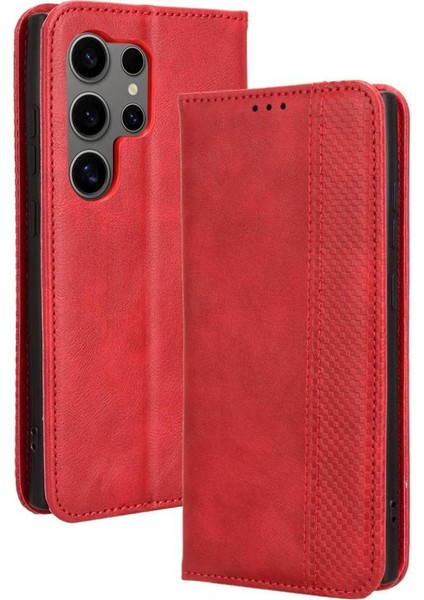 Samsung Galaxy S24 Ultra 5g Manyetik Kapatma Cüzdan Pu Deri Kılıf (Yurt Dışından)