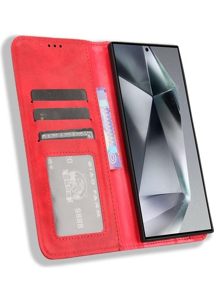 Samsung Galaxy S24 Ultra 5g Manyetik Kapatma Cüzdan Pu Deri Kılıf (Yurt Dışından) fırsatları