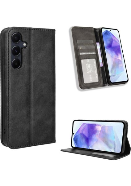 Samsung Galaxy Case 5g Manyetik Kapatma Pu Deri Cüzdan (Yurt Dışından)