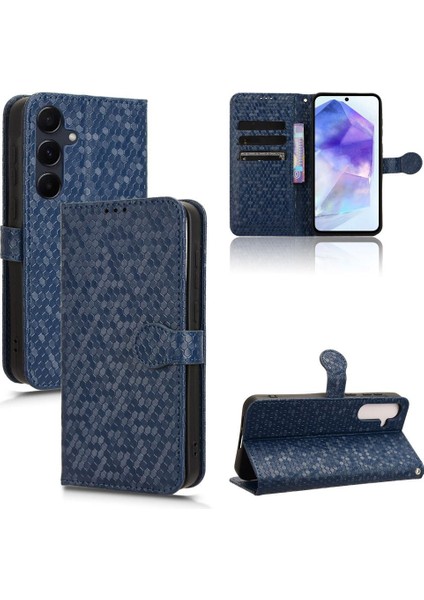 Samsung Galaxy Case 5g Geometrik Desen Manyetik Toka Deri (Yurt Dışından)