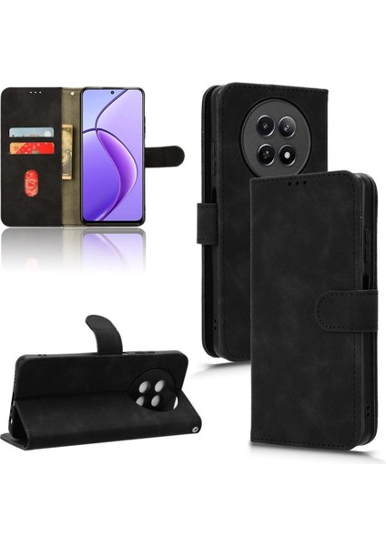 Kart Tutucu Kickstand ile Realme 12 5g Deri Folio Flip Case Için Kılıf (Yurt Dışından)