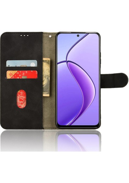Kart Tutucu Kickstand ile Realme 12 5g Deri Folio Flip Case Için Kılıf (Yurt Dışından) fırsatları