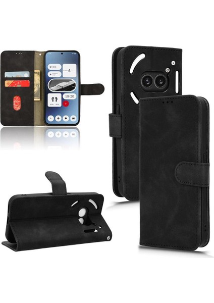 Nothing Telefon 2A Tam Koruma Deri Folio Flip Case ile (Yurt Dışından)