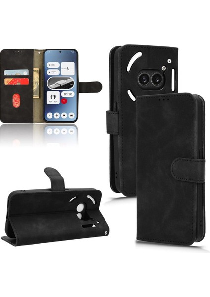 Nothing Telefon 2A Tam Koruma Deri Folio Flip Case ile (Yurt Dışından)