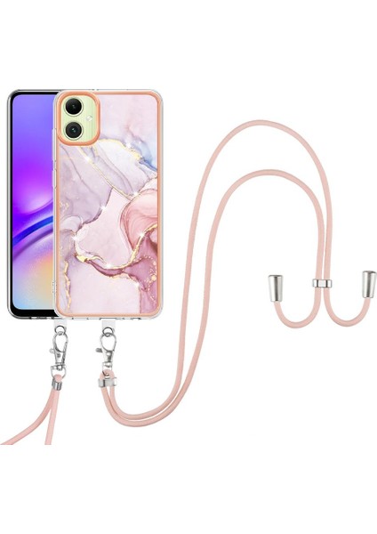 Samsung Galaxy A05 Mermer Anti-Scratch Yumuşak Crossbody Kordon Için Kılıf (Yurt Dışından)