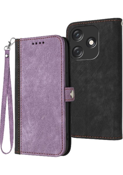 Kart Yuvası Standı ile Tecno Kıvılcım 10C Pu Deri Manyetik Kapatma Için Kılıf (Yurt Dışından)