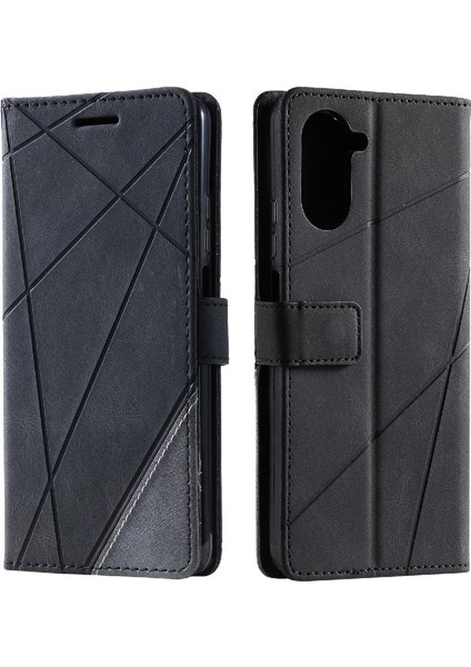 Realme 10 Pro 5g Pu Deri Manyetik Kart Tutucu Kickstand Cüzdan Için Kılıf (Yurt Dışından)