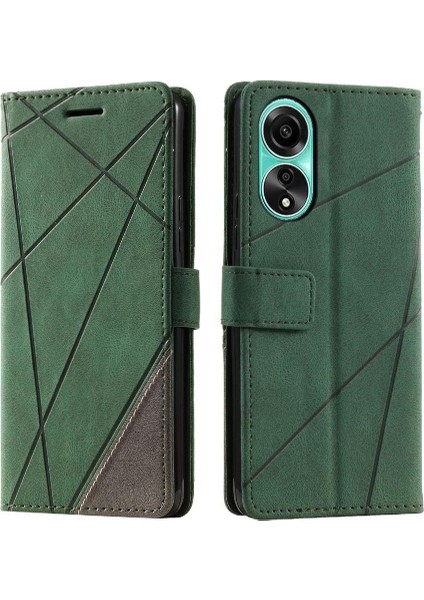 Oppo A78 4g Manyetik Cüzdan Flip Için Kılıf Folio Pu Deri Darbeye Kart (Yurt Dışından)