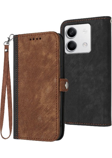 Xiaomi Redmi Not 13 Için Kılıf 4g Flip Folio Kitap Pu Deri Manyetik ile (Yurt Dışından)