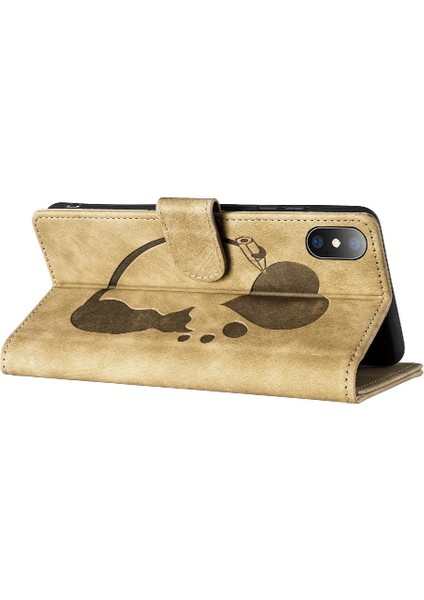 IPhone Xs Max Flip Folio Tutucu Kapak Kabartmalı Sevimli Kedi Kartı (Yurt Dışından) indirimleri