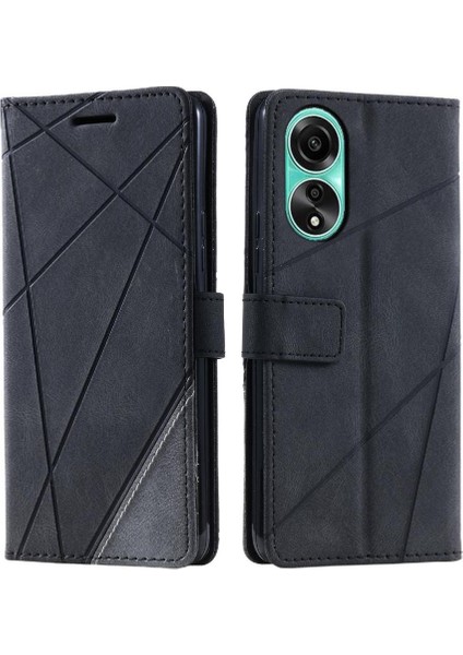 Oppo A78 4g Manyetik Cüzdan Flip Için Kılıf Folio Pu Deri Darbeye Kart (Yurt Dışından)