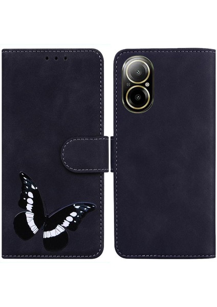 Realme C67 4g Cüzdan Flip Folio Kapak Kelebek Renk Baskılı (Yurt Dışından)