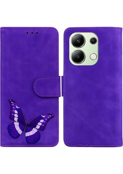 Xiaomi Redmi Not 13 Için Kılıf 4g Flip Folio Kapak Kart Yuvaları Renk Baskılı (Yurt Dışından)