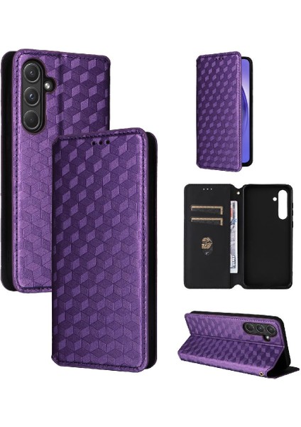 Samsung Galaxy Case 5g Cüzdan Kart Yuvaları Tutucu 3D Desen Pu (Yurt Dışından)