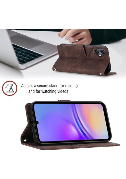 Samsung Galaxy A05 Için Kılıf Kart Tutucu Manyetik Deri Cüzdan Kapak Çevirin (Yurt Dışından) modelleri