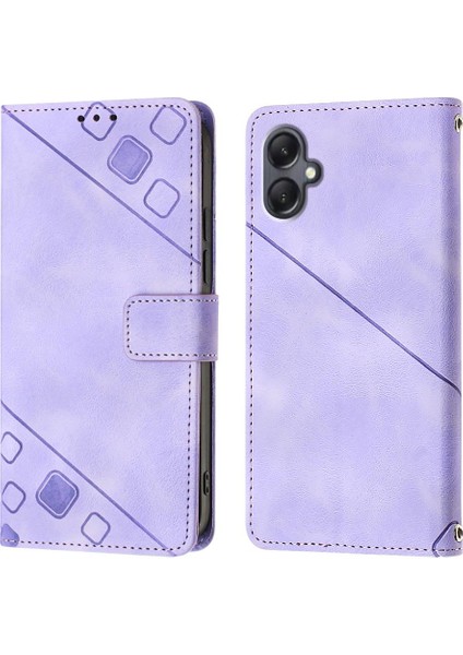 Samsung Galaxy A05 Için Kılıf Kart Tutucu Manyetik Deri Cüzdan Kapak Çevirin (Yurt Dışından)