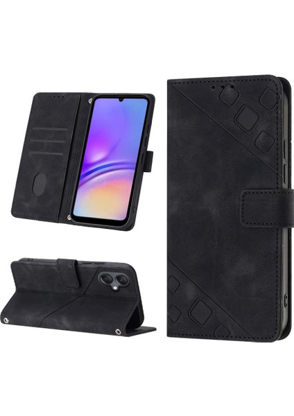 Samsung Galaxy A05 Için Kılıf Kart Tutucu Manyetik Deri Cüzdan Kapak Çevirin (Yurt Dışından)