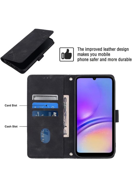 Samsung Galaxy A05 Için Kılıf Kart Tutucu Manyetik Deri Cüzdan Kapak Çevirin (Yurt Dışından) indirimleri
