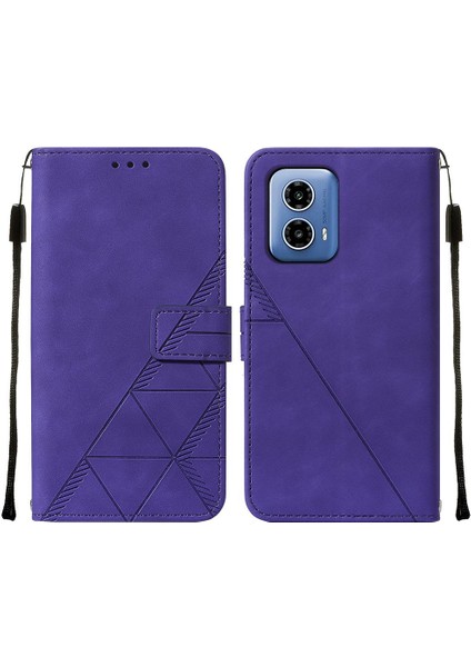 Motorola Moto G34 Kredi Kartı Tutucu Cüzdan Kapak Flip Folio Kitap Için Kılıf (Yurt Dışından)
