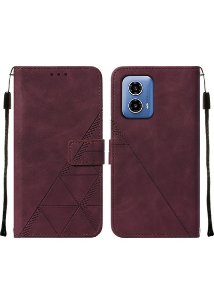 Motorola Moto G34 Kredi Kartı Tutucu Cüzdan Kapak Flip Folio Kitap Için Kılıf (Yurt Dışından)