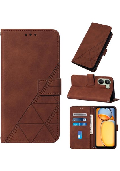 Xiaomi Redmi 13C 4g Için Kılıf Cüzdan Kapak Kredi Kartı Tutucu Pu Deri (Yurt Dışından)