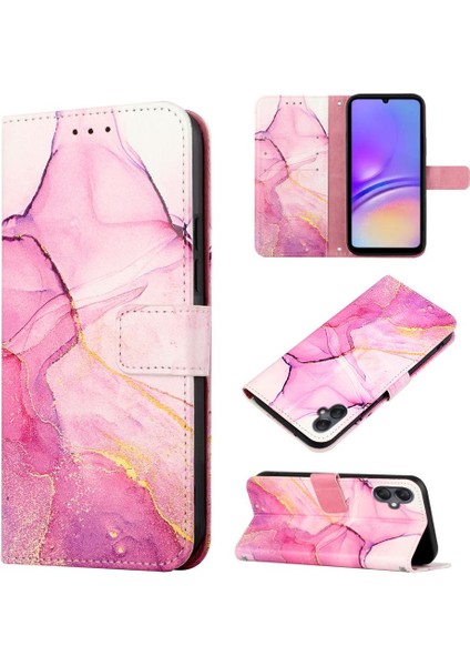 Samsung Galaxy A05 Pu Deri Cüzdan Mermer Desen Kickstand Için Kılıf (Yurt Dışından)