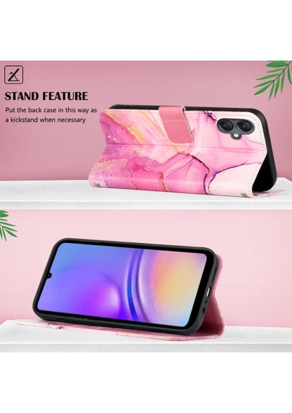 Samsung Galaxy A05 Pu Deri Cüzdan Mermer Desen Kickstand Için Kılıf (Yurt Dışından) modelleri