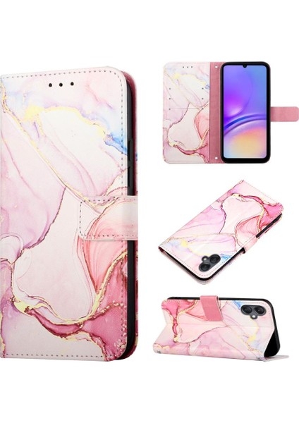Samsung Galaxy A05 Pu Deri Cüzdan Mermer Desen Kickstand Için Kılıf (Yurt Dışından) modelleri