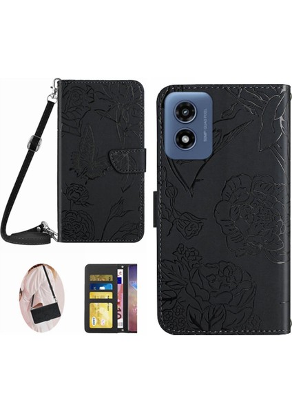 Motorola Moto G Oynamak Için Kılıf 5g 2024 Kelebekler ve Çiçekler ile Kart &amp; (Yurt Dışından)