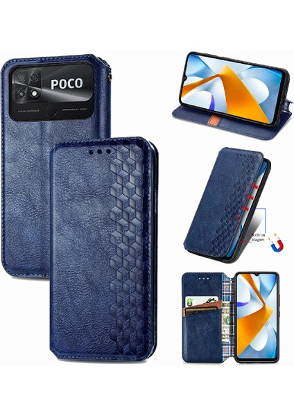 Xıaomı Poco C40 Cüzdan Fonksiyonu Için Kılıf Moda Tasarımı Zarif Flip (Yurt Dışından)