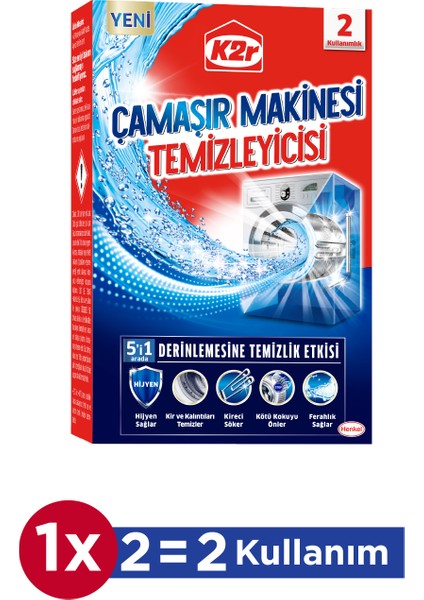 Çamaşır Makinesi Temizleyicisi (2 Kullanımlık)